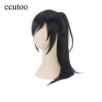 dororo hyakkimaru cosplay hair wig black synthetic chip removable ponytail osamu tezuka wig cap