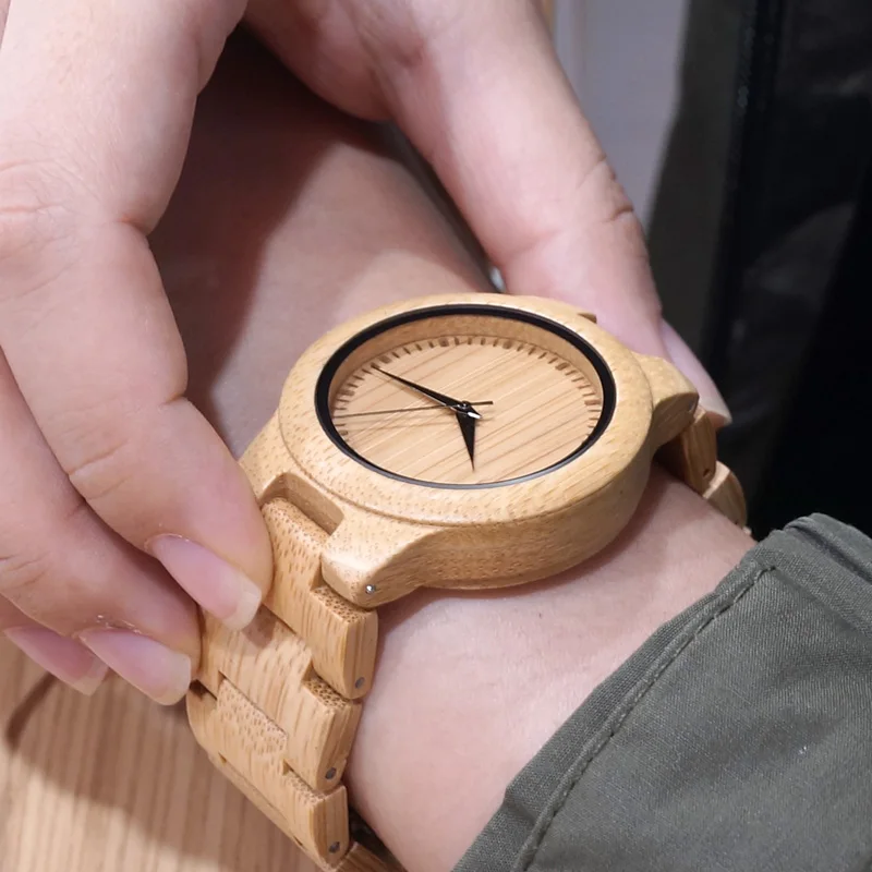 BOBOBIRD L28 простые бамбуковые женские часы с регулируемым ремешком, Женские кварцевые наручные часы