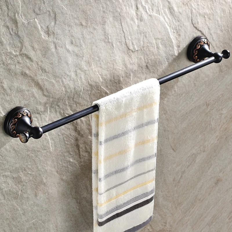 Античный Черный Держатель для полотенец бронзовая латунная стойка Anspicious медный