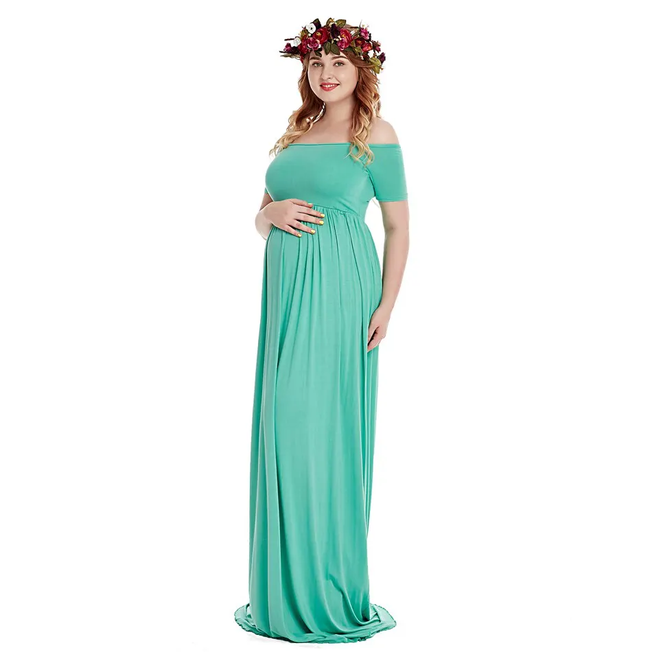 

VOGUEON платье для беременных женское платье для фото с открытыми плечами с короткими рукавами и рюшами; Детского дня рождения вечернее платье ...