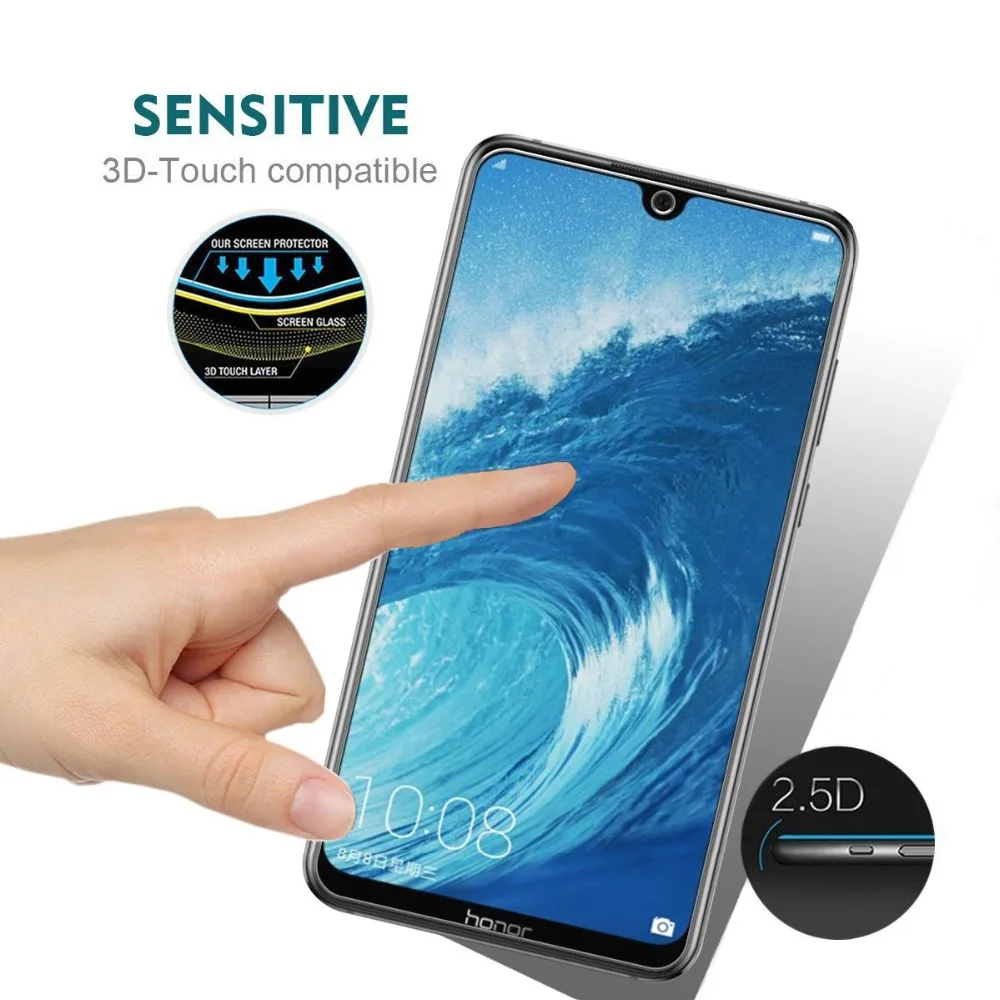 2 шт. Honor 8A 2.5D с уровнем твердости 9 H из закаленного высокопрочного стекла Стекло