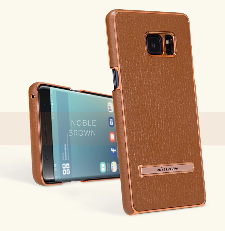 Для samsung Galaxy Note FE NILLKIN Роскошный кожаный чехол для телефона для Galaxy Note Fan Edition чехол с подставкой адсорбционный Магнитный чехол