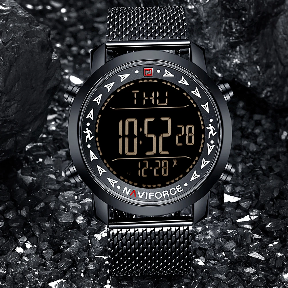 NAVIFORCE Мужские часы Relogio Masculino светодиодный цифровые спортивные Relojes из