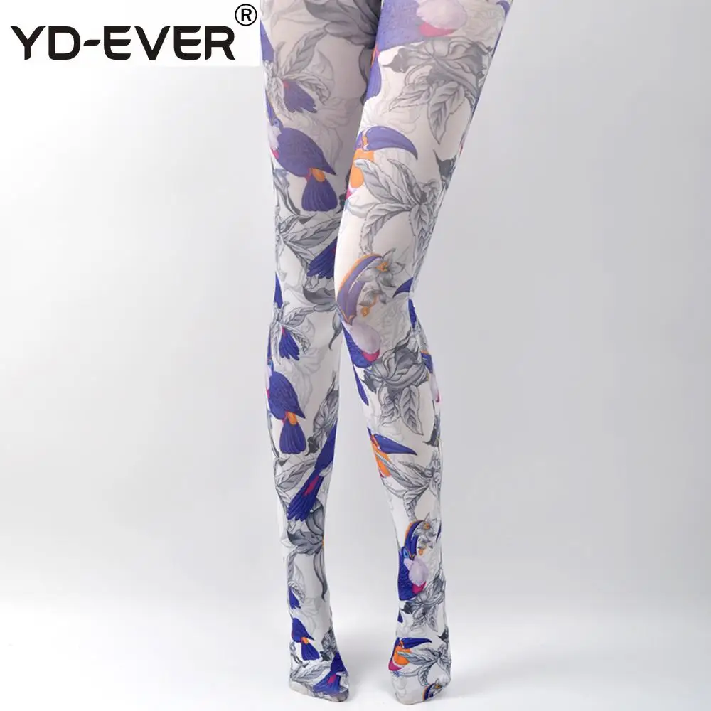 Женские колготки Оригинальные красные чулки в сеточку с принтом виде ветра для