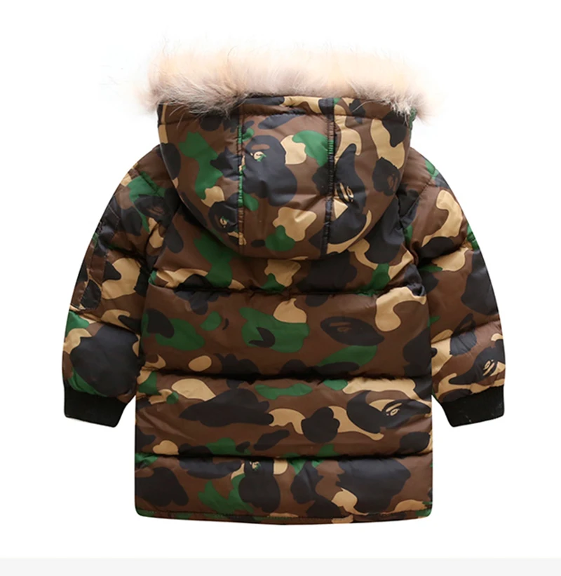 Зимняя Детская куртка с капюшоном и натуральным мехом 80 130 см|jacket for teenagers|winter children