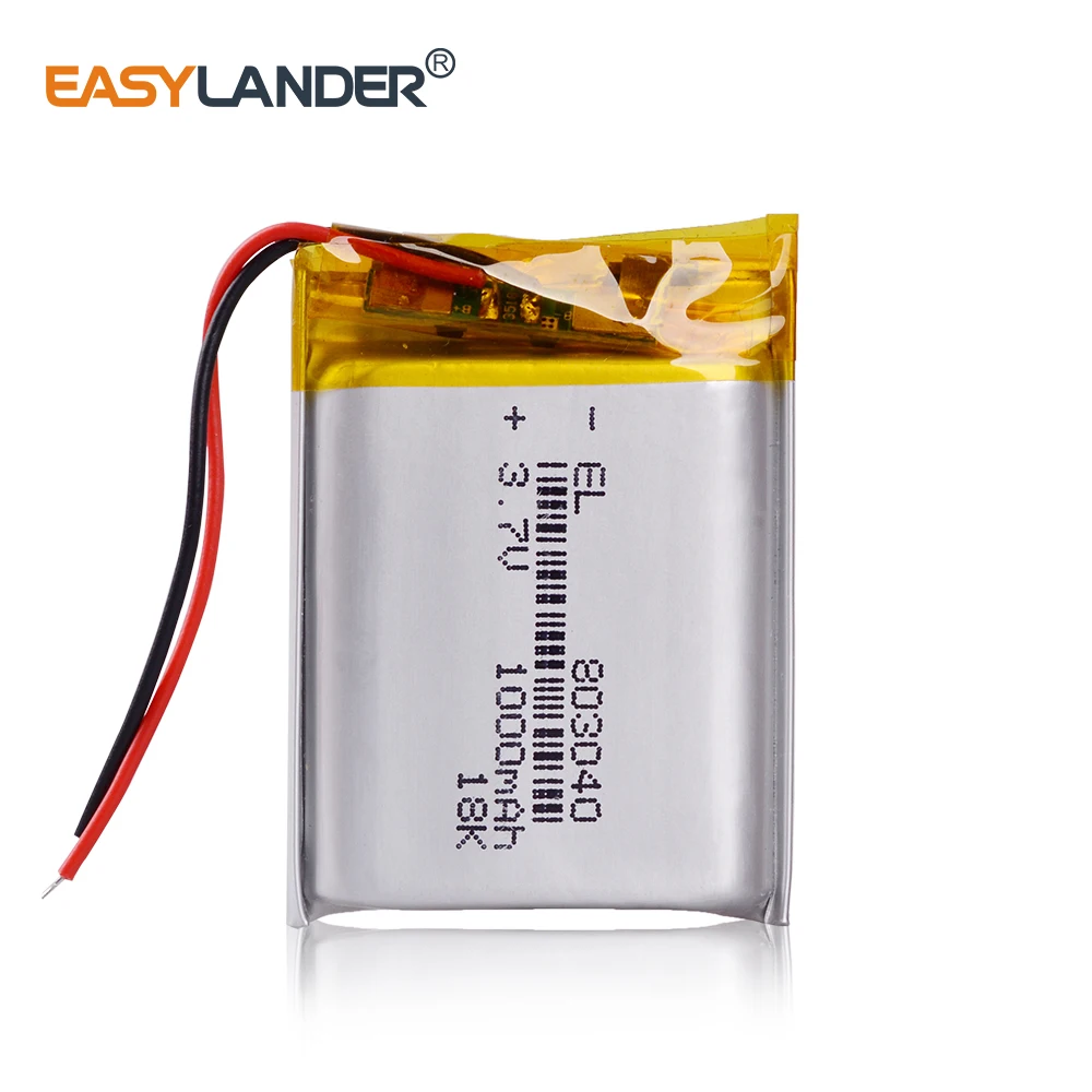3 7 V 1000mAh 803040 литий-полимерный литий-ионный аккумулятор для MP4 MP5 GPS PSP Мобильный
