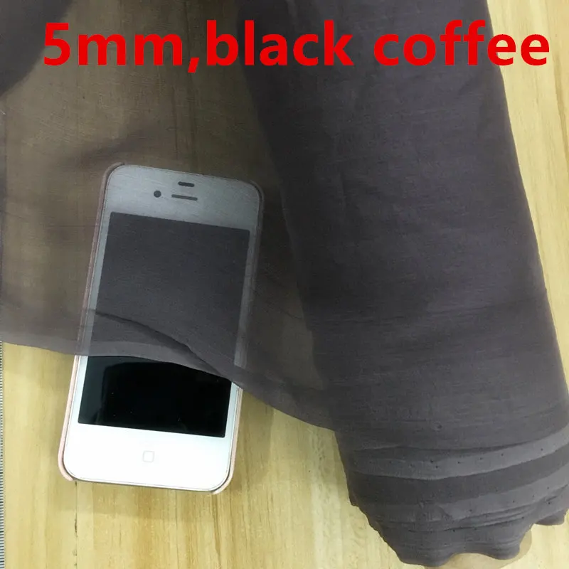 61 black coffee DD# шелк шифон ткани для платья шелковые шарфы внутренняя подкладка "сделай сам", Цвет: как на фотографии, ширина: 130 см, толщина: 5-6 мм, распродаем Модели 3M - Цвет: 61 black coffee