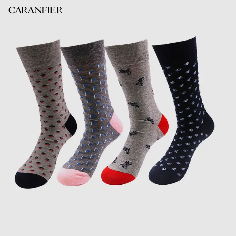 CARANFIER/4 пары забавных носков новые стили с героями мультфильмов оптовая продажа