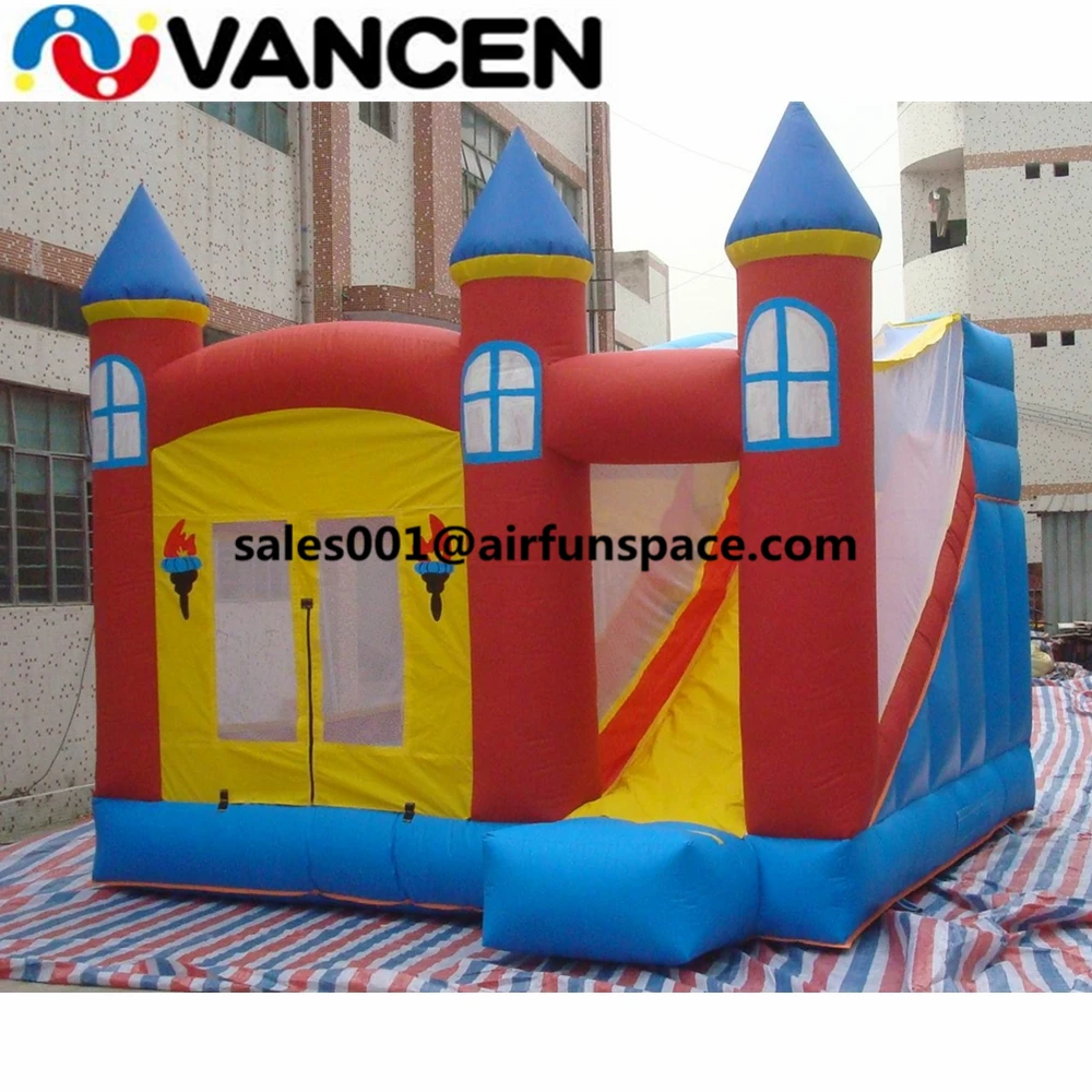 

VANCEN PVC bouncy kids used inflatable trampoline free blower inflatable combo slide bouncer cheap inflatable bouncing castle