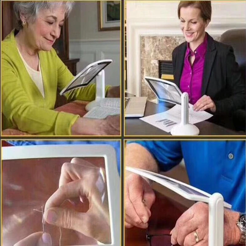 NNew Hands Free увеличительное стекло с светильник светодиодный экран пустой шитье и
