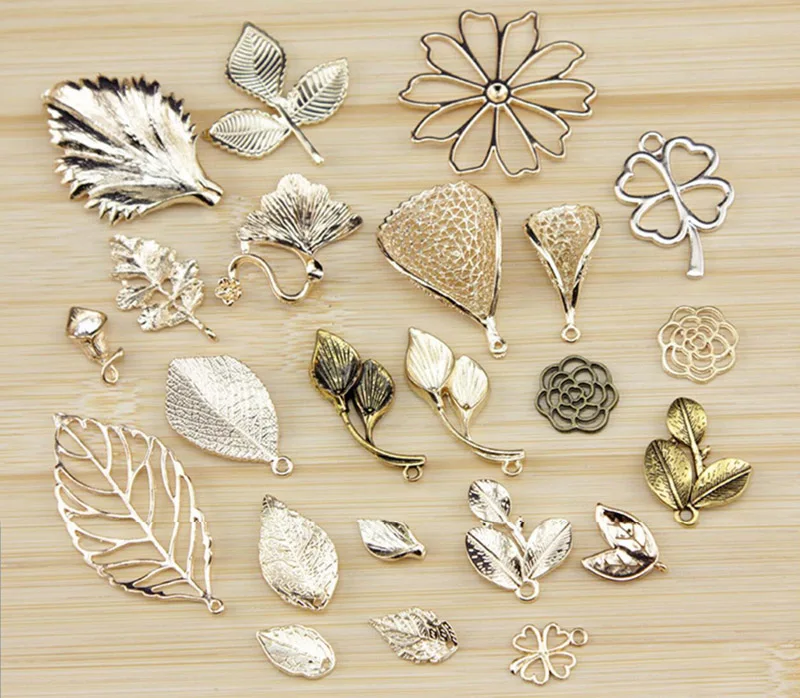 50 шт. позолоченные металлические пуговицы в виде листьев/цветов|accessories bike|accessories haircraft plant |