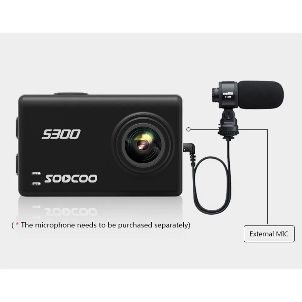 Экшн камера Soocoo S300 4k 30 кадров/с сенсорный экран 2 35 дюйма|Экшн-камеры| |