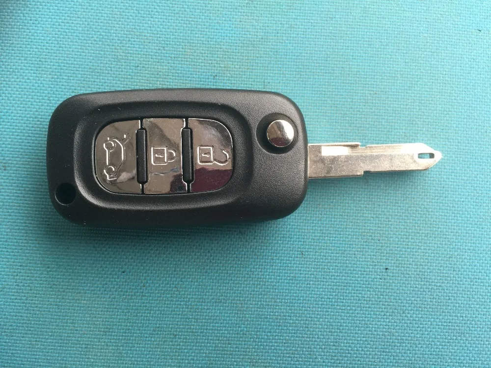 Складной чехол для ключей Renault Clio Kangoo Megane Modus с необработанным корпусом NE73 206 VA