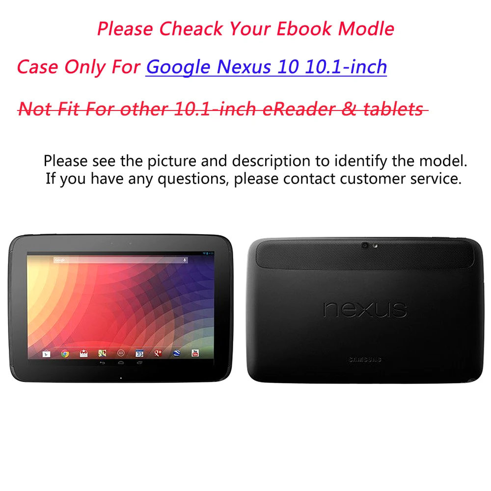 Чехол из искусственной кожи для планшета Google Nexus 10 дюймов тонкий откидной книжка