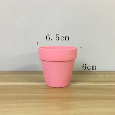 6.5x6cm Простой красный цветочный горшок в скандинавском стиле, горшок для суккулентов, коричневый зеленый цветочный горшок - Цвет: 6.5x6cm