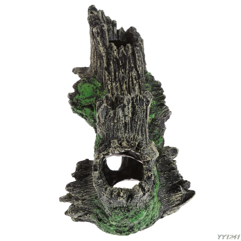 Украшение для аквариума Bole Trunk Driftwood скрывающая пещера с рыбами бак Смола