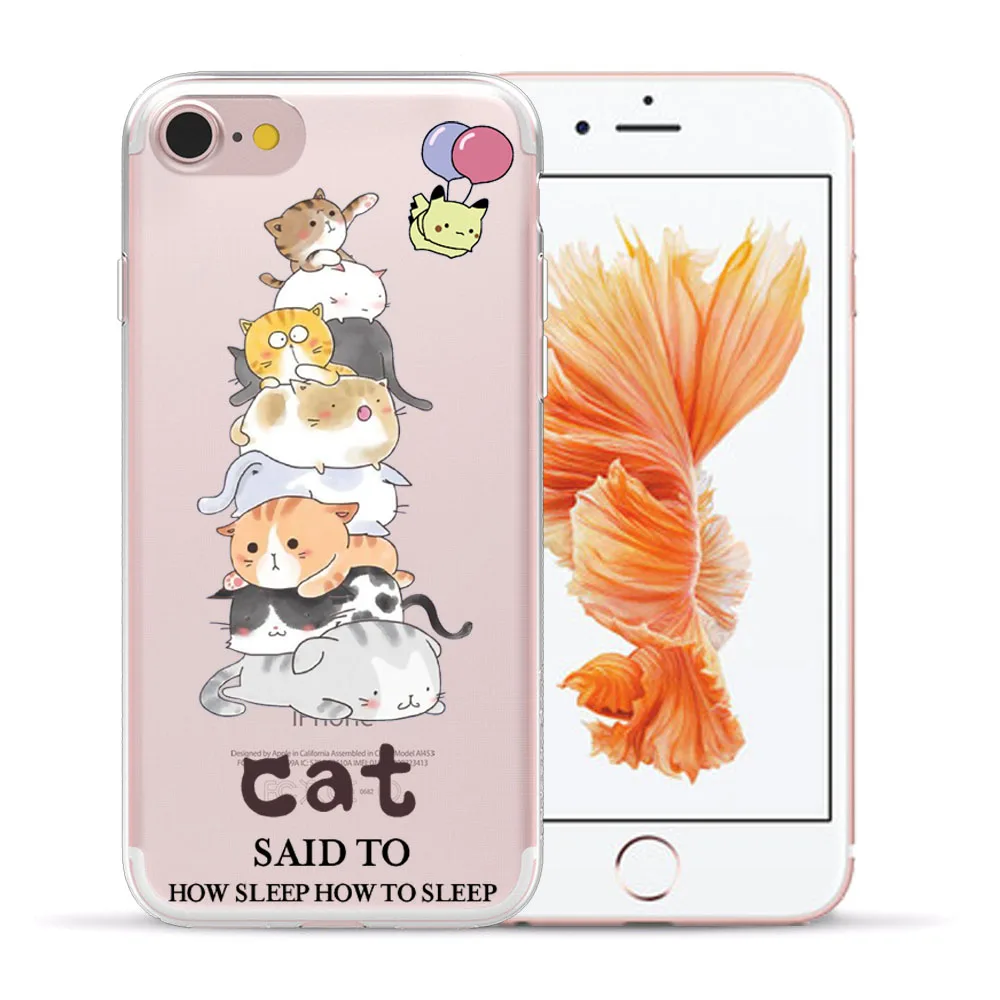 Мягкий чехол из ТПУ для iPhone 5 5S SE 6 6S 7 8 Plus X XS 11 Pro Max XR с мультяшным рисунком|Бамперы| |