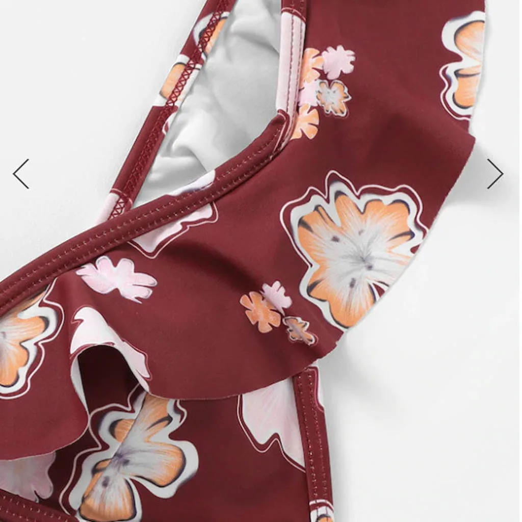 Новинка 2019 Женский комплект бикини с принтом Мягкий купальник высокая талия