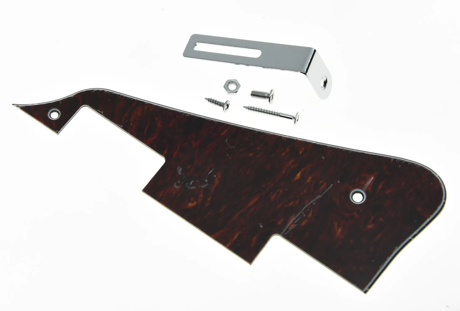 

LP Pickguard Scratch Plate Tortoise 3 Ply with Chrome Bracket