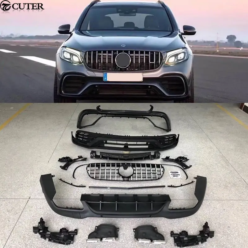 Комплект кузова автомобиля X253 GLC300 GLC63 AMG неокрашенный ПП передний и задний бампер