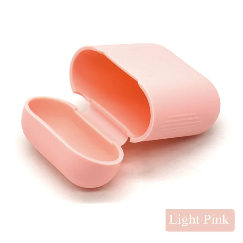 Light Pink BOORUI Мягкий силиконовый чехол s для Airpods противоударный чехол для умных наушников ультратонкий протектор чехол с модными цветами - Цвет: Light Pink