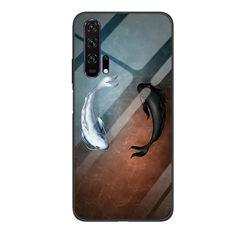 Чехол для huawei Honor 20 pro, 20pro YAL-AL10, 6,26 дюйма, Волчонок, девочка, силиконовая, TPU, рамка, стекло, твердая задняя крышка, Honor20 pro, чехол для телефона s