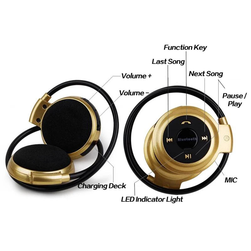 Mini503 оригинальные bluetooth-наушники с шейным ремешком микрофоном беспроводные общие