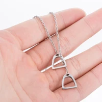 new fashion lucky horseshoe necklace for lady girls unique horse footprint charm chokers necklaces women gifts