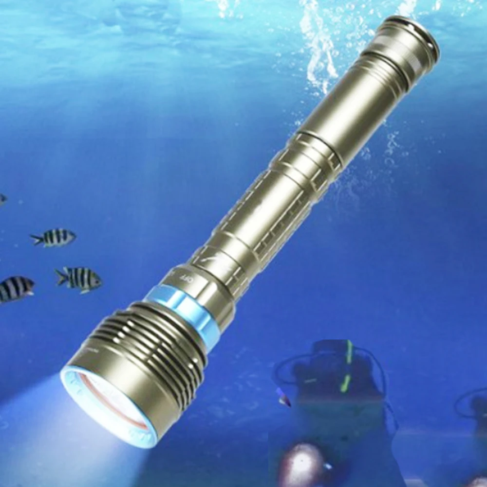 7 светодио дный CREE XML T6/L2 10000LM Водонепроницаемый светодио дный фонарик Подводные 100 м Дайвинг фонарик факел для Пеший Туризм обрушения Охота