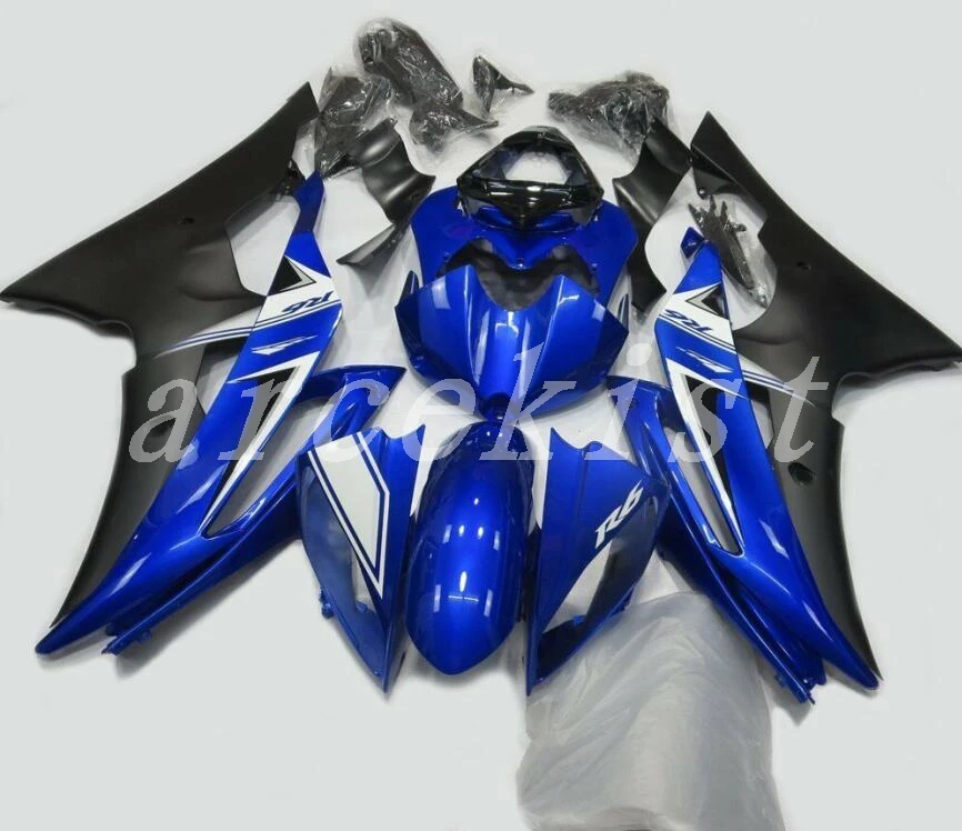ABS Обтекатели комплект пригодный для Yamaha YZF 600 R6 08 09 10 15 16 YZF-R6 2008 2009 2010 2011 пользовательские цвета черный, синий