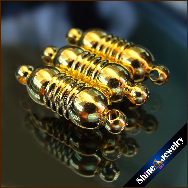 10 шт. магнитных застежек в форме арахиса покрытых белым золотом DIY Ювелирное