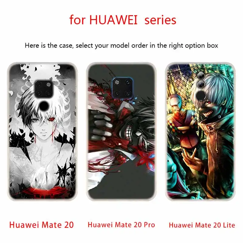 Аниме Tokyo Ghoul Мягкий силиконовый чехол для Huawei Mate 10 Lite 20 Pro 20X S Y5 2017 Y9 2018 2019 NOVA 3 3i 4