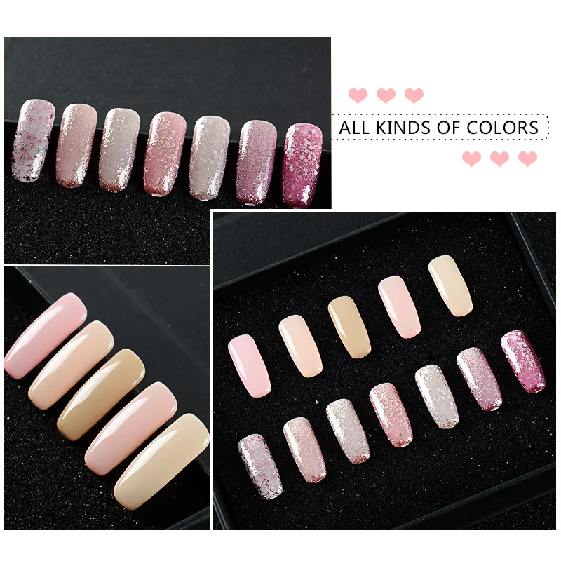 MEET ACROSS 7ml Rose Gold Series Nail Art Manicure Gel Polish Glitter Semi Permanent Soak off UV Lacquer | Красота и здоровье
