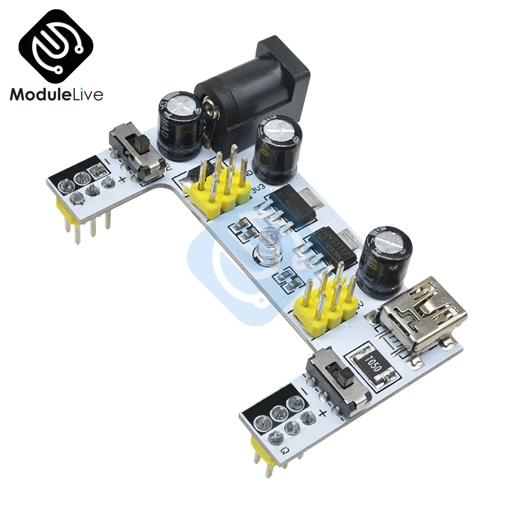 Макетная плата MB102 Mini USB модуль питания для Arduino хлеба набор сделай сам 2 канальная