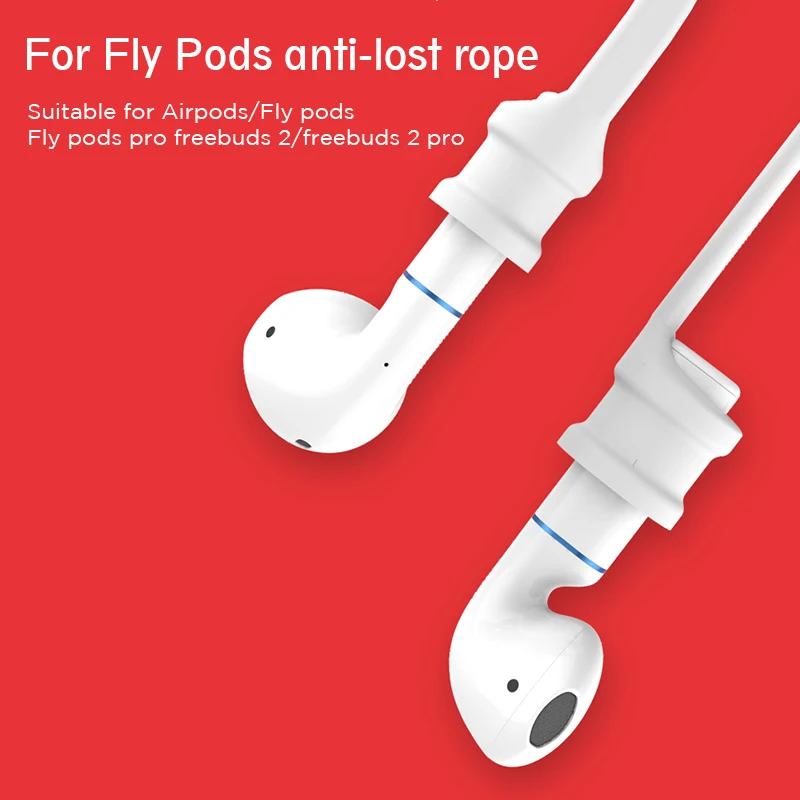 Анти-потеря силиконовые наушники Веревка держатель кабель для huawei FlyPods для Xiaomi Air беспроводной Bluetooth наушники шеи ремень шнур