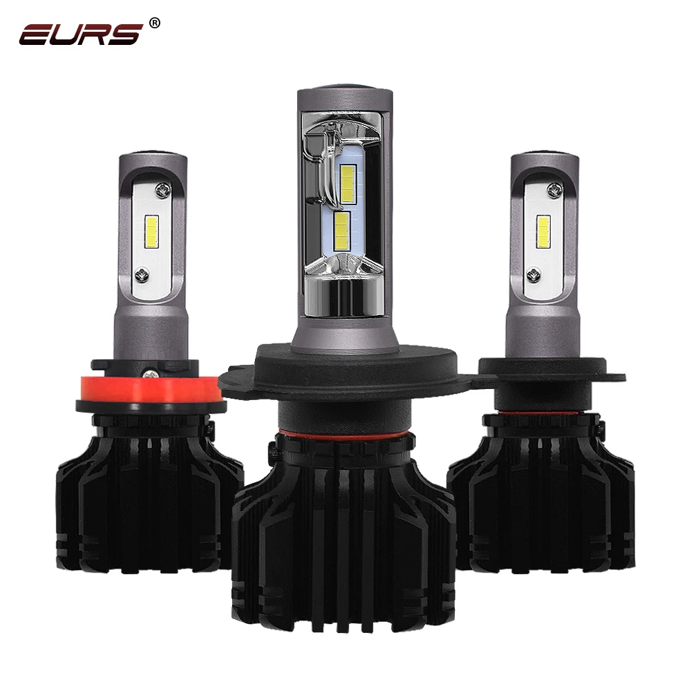 EURS CSP h7 светодиодные лампы h4 фары автомобиля 8000LM 50 Вт 6500 к авто h1 h3 H11 led 9005 9006 hb4 h13 9012