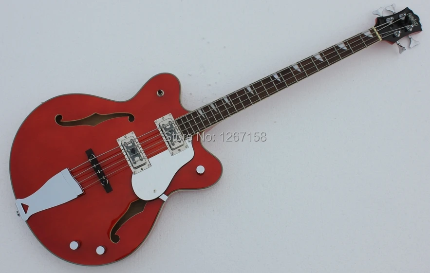 2014 Новый стиль оранжевый полый корпус 4 string Eastwood джаз электрическая гитара бас