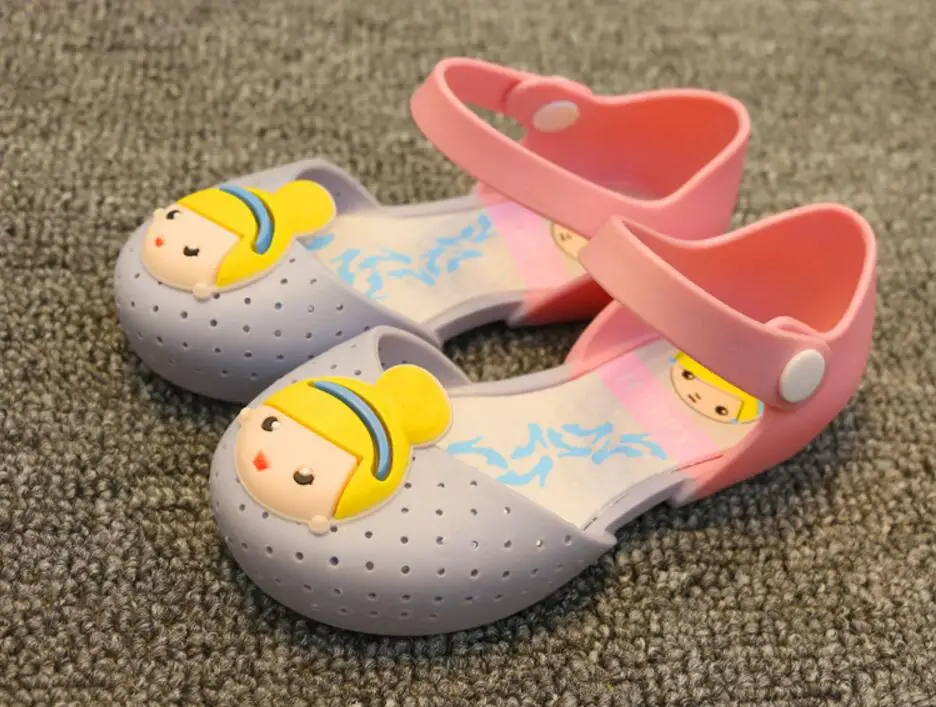 Прозрачный Новинка; детские сандалии Melissa; прозрачные сандалии для маленьких девочек; детская летняя пляжная обувь с милым рисунком русалки; сандалии для младенцев - Цвет: Прозрачный
