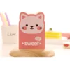 Мини Kawaii животные панда блокнот с кошкой мультфильм записная книжка маленький карман книжные школьные принадлежности для детей корейский papelaria - Цвет: Розовый