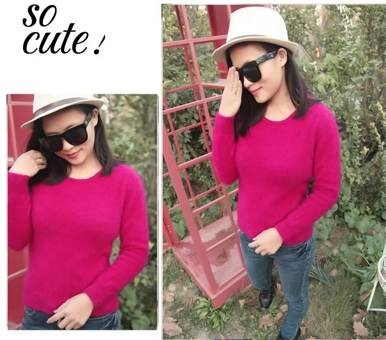 100% mink cashmere sweater women knitted and pullover pure free transport S205 | Женская одежда