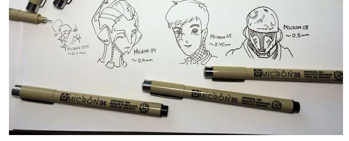 9 шт./лот, Сакура Pigma Micron, тонкая ручка, маркер, водонепроницаемый, каллиграффити, пигмент, черные чернила, лайнер, 0,05 мм, кисть для рисования, ручки
