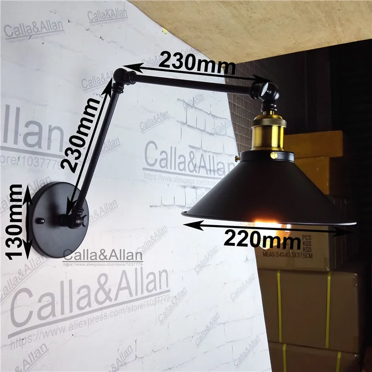 Винтажный Лофт Регулируемый Промышленный Металлический Ретро латунный Кантри