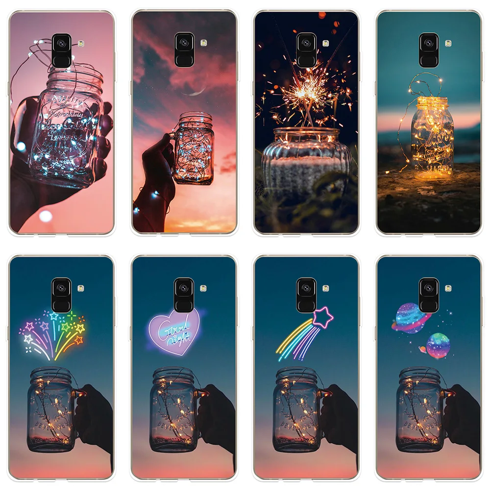 Чехол для телефона Samsung Galaxy A3 A5 A7 2017 2016 2015 чехол светящиеся бутылки шаблон A6 A8 Plus A9