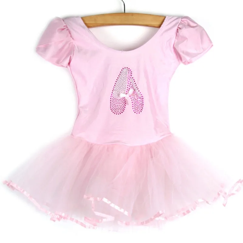 Kids Baby Girls Tutu Dress Dance Clothes Kid Princess Ball Gown Candy Colors Ballet Dancewears Short Sleeve Dresses 3-7Y | Детская
