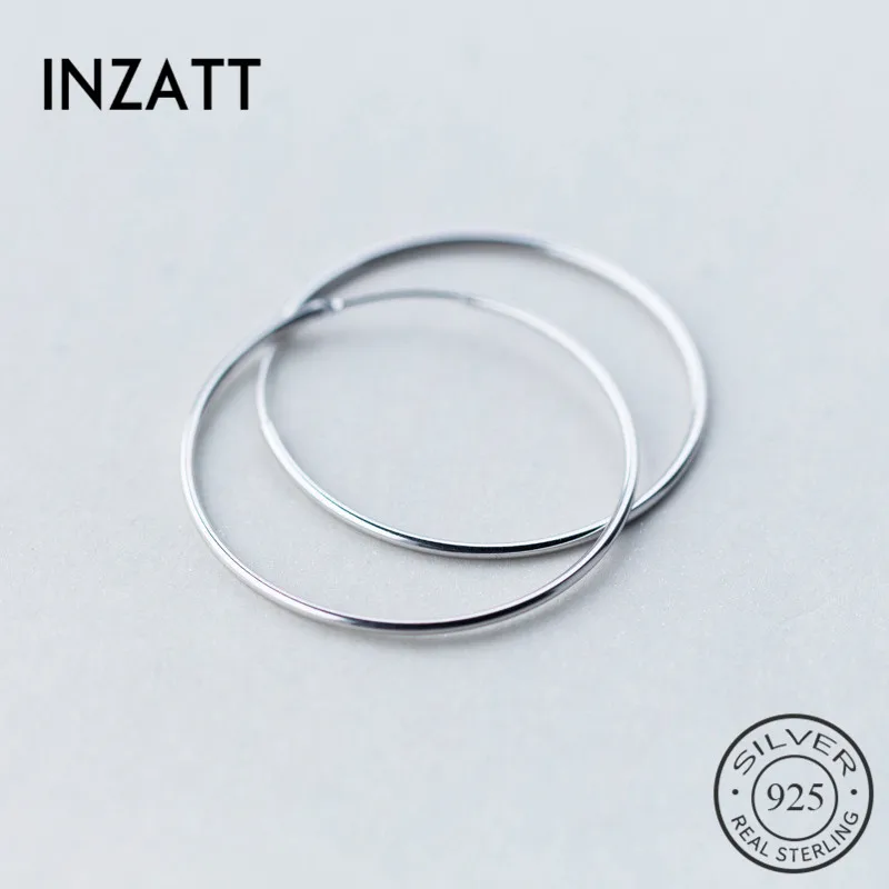 Женские Геометрические серьги кольца INZATT минималистичные круглые из настоящего