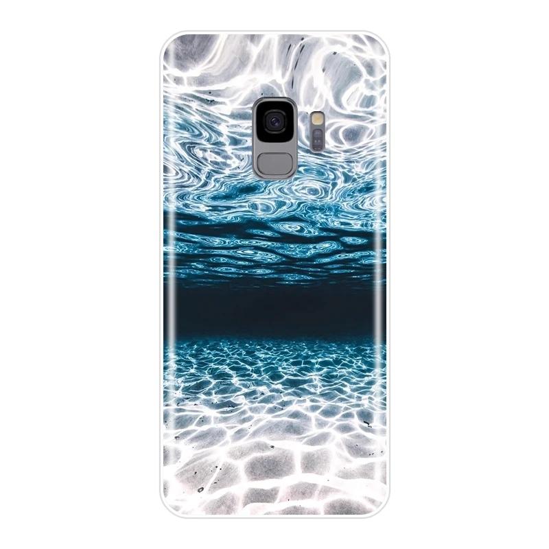 Мягкий чехол для телефона Samsung Galaxy S8 S9 Plus S5 S6 S7 Edge силиконовый волнистый пляжный Note