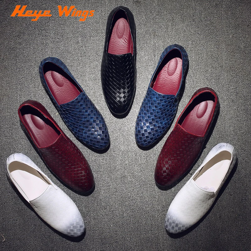 Белые универсальные лоферы Мужские модельные туфли тканевые кожаные Летние