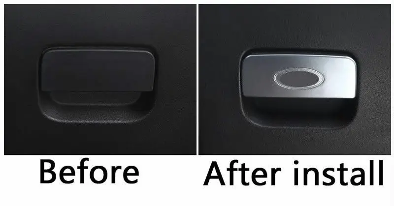 

1 Pcs Car Chrome Glove Storage Box Sequins Cover Trim for Land Rover Discovery 5 2017 Car Accessories