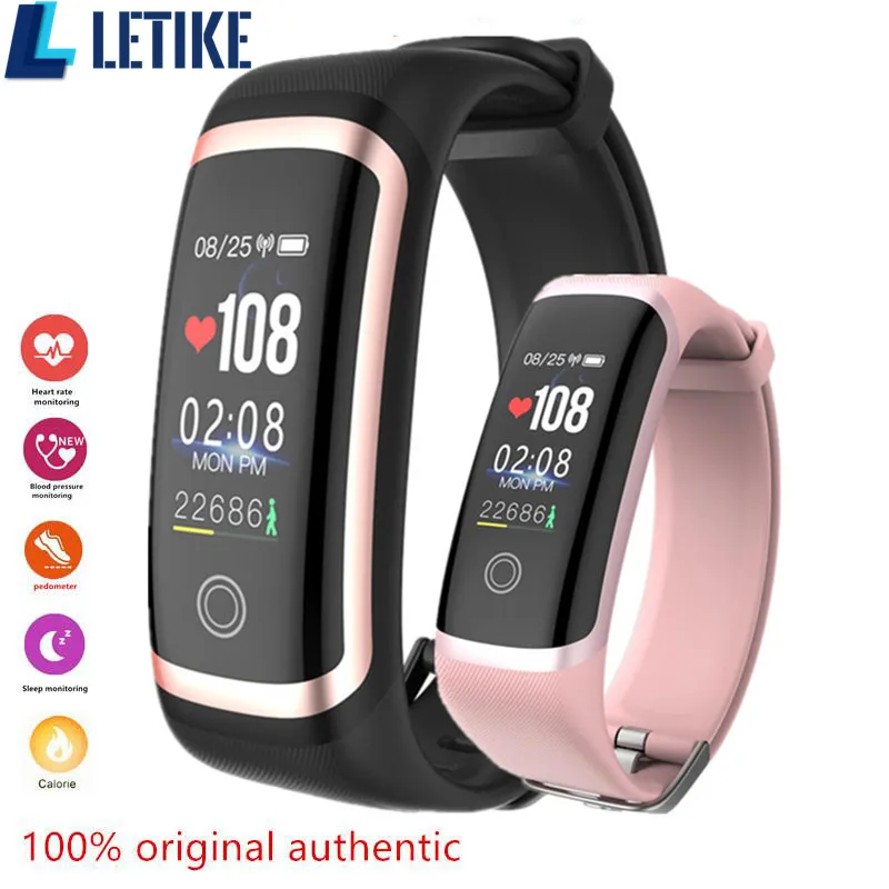 Letike M4 фитнес новейший чип Nrf52832 часы в реальном времени динамический пульс и монитор артериального давления умный Браслет