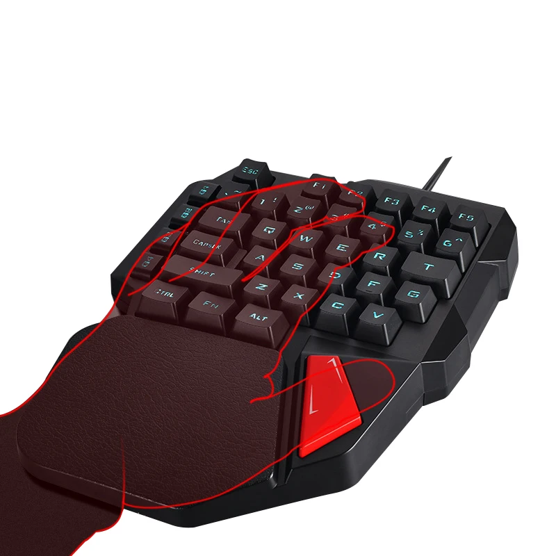 K108 Gaming Keyboard 38 Ключи механическая клавиатура Мини Эргономичный USB проводной RGB